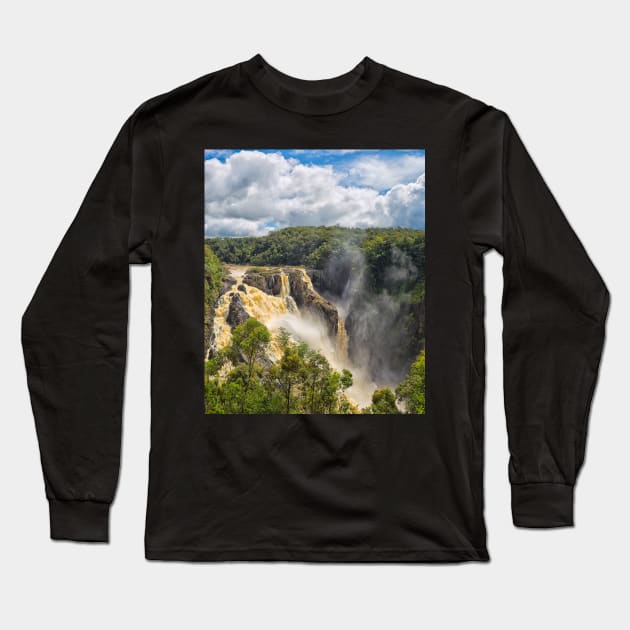 Beautiful Barron Falls at Kuranda Long Sleeve T-Shirt by hereswendy